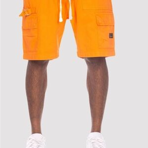 Men's AKOO (BARKO) Orange Cargo Shorts. Size 3xl